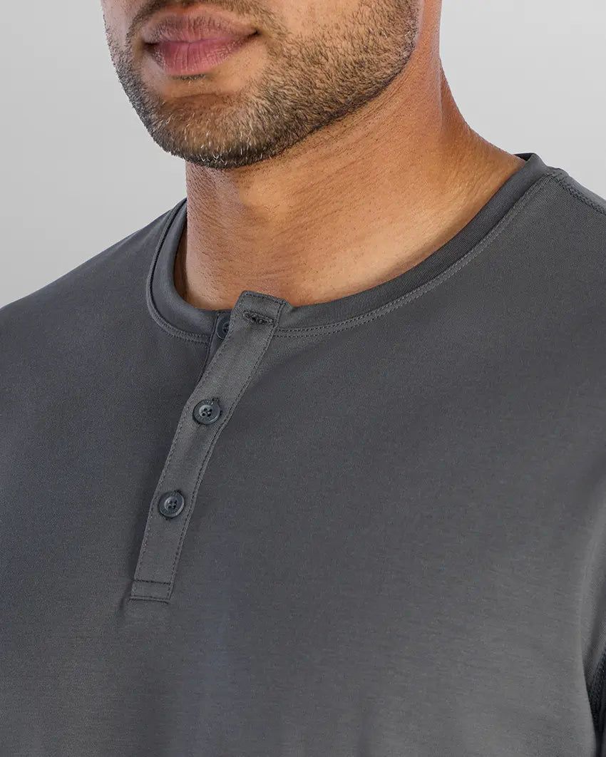 Henley Drop-Cut: LUX - Charcoal
