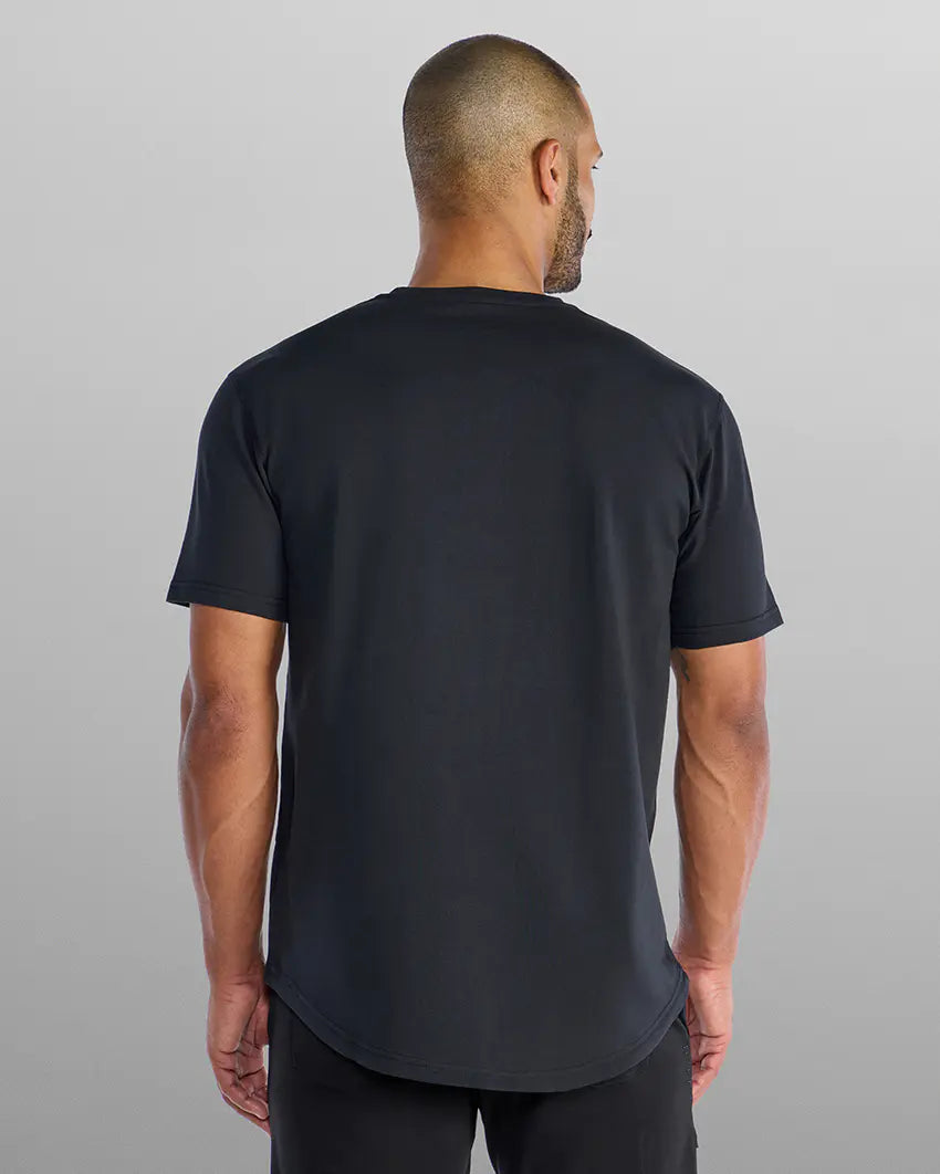 Henley Drop-Cut: LUX - Black