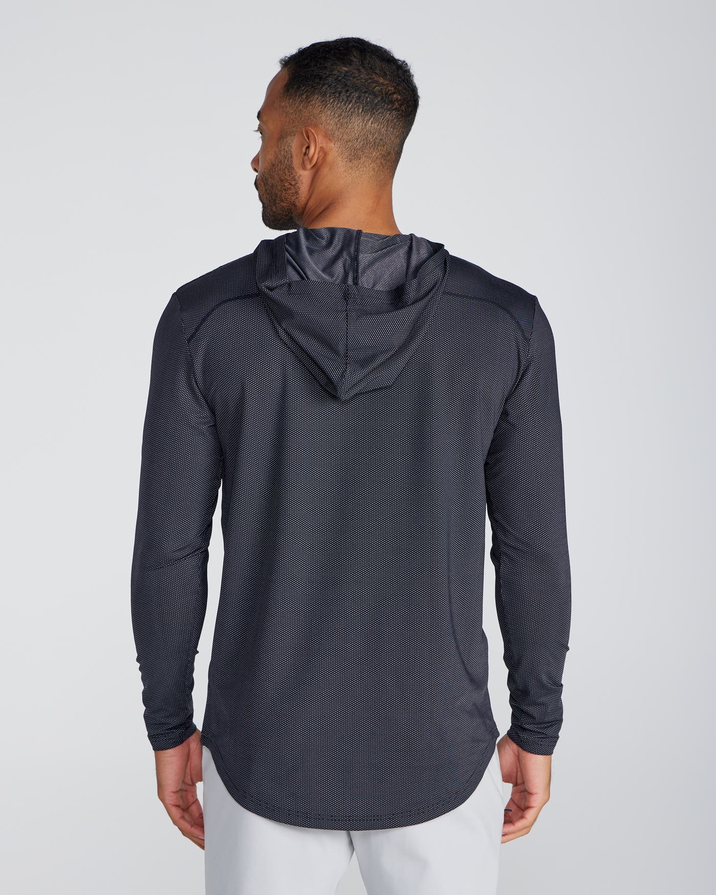 Pulse Pullover Drop-Cut Hoodie - Black