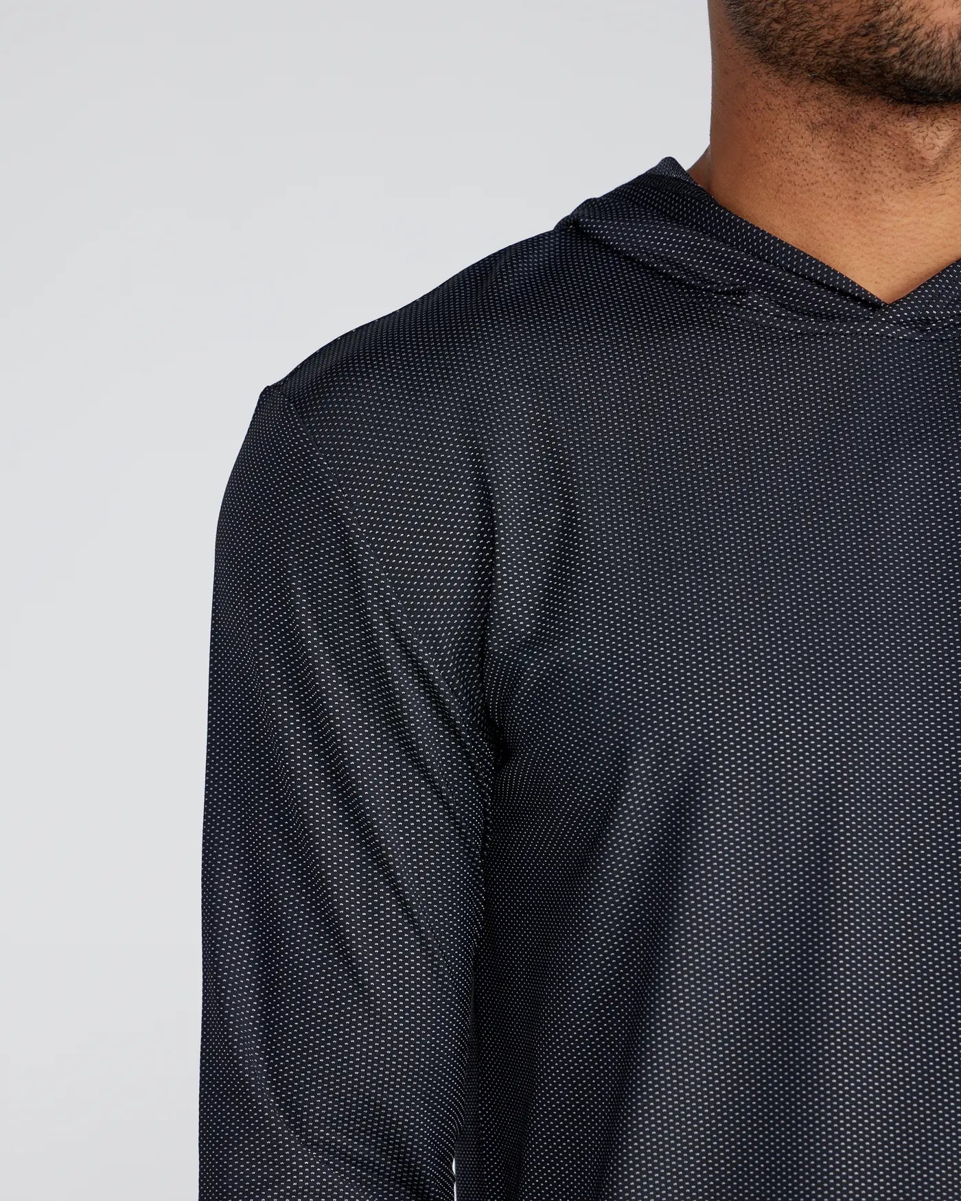 Pulse Pullover Drop-Cut Hoodie - Black