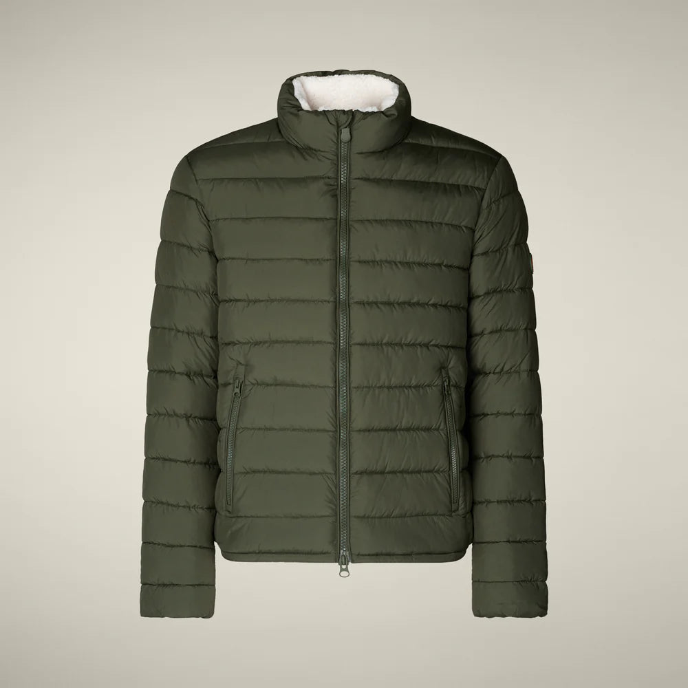 Men's Animal free puffer Jacket YANNICK in dusty olive