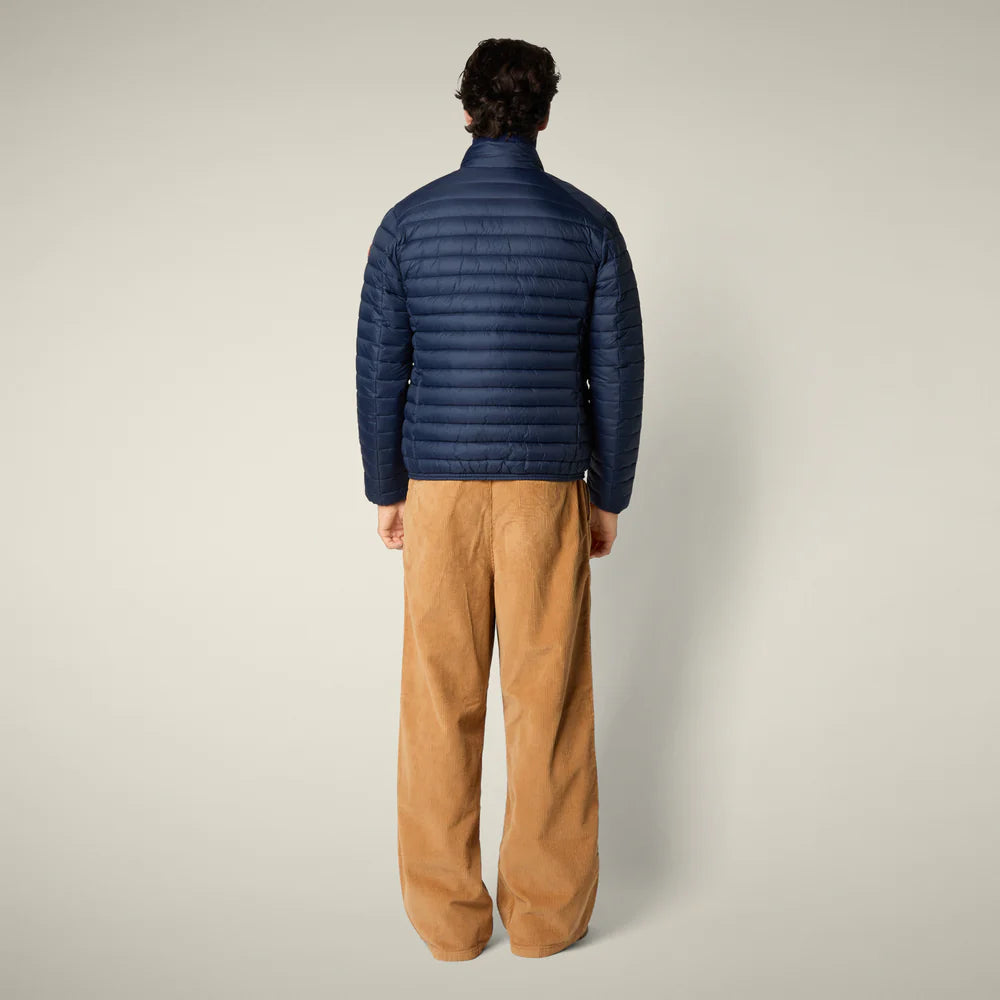 Men's animal free Puffer Jacket mod. Alexander - Navy Blue