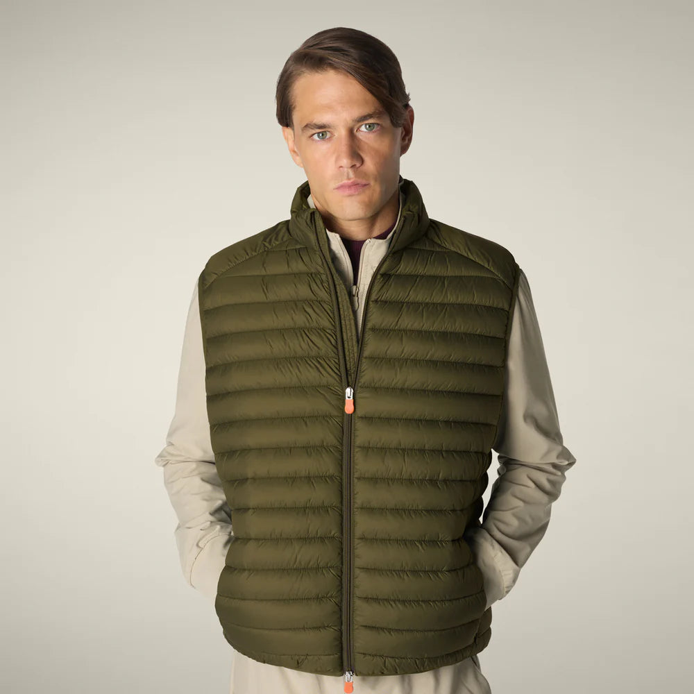Men's Puffer Vest mod. Adam - DUSTY OLIVE