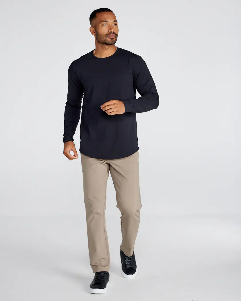 Drop-Cut Long Sleeve: LUX - Black