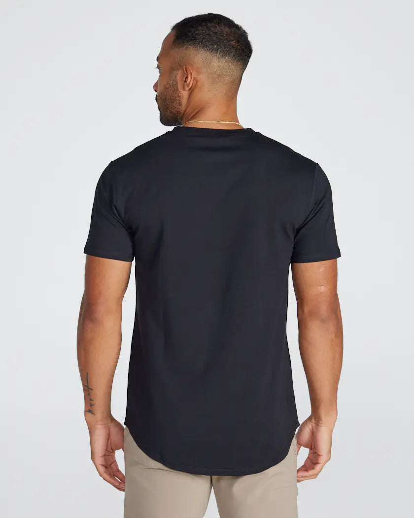 Drop-Cut V-Neck: LUX - Black
