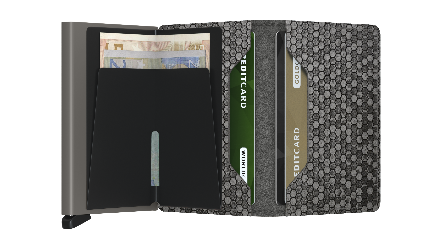 Slimwallet Hexagon Grey RFID Secure