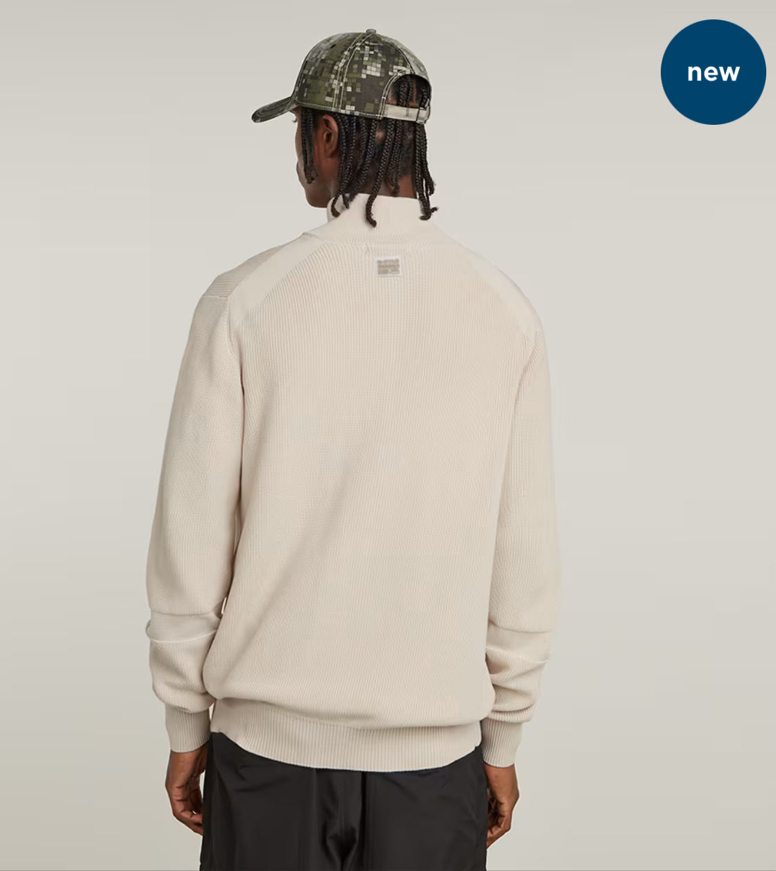 DETAILED KNITTED ZIP THRU WHITEBAIT