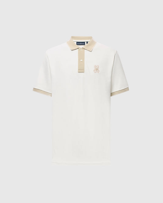 Mens New Castle Pique Polo - Ecru