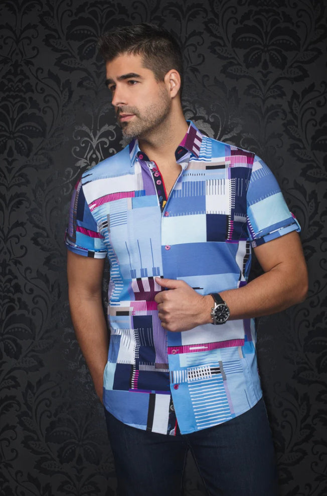 STRETCH SHORT SLEEVES | RANDFORD, BLUE