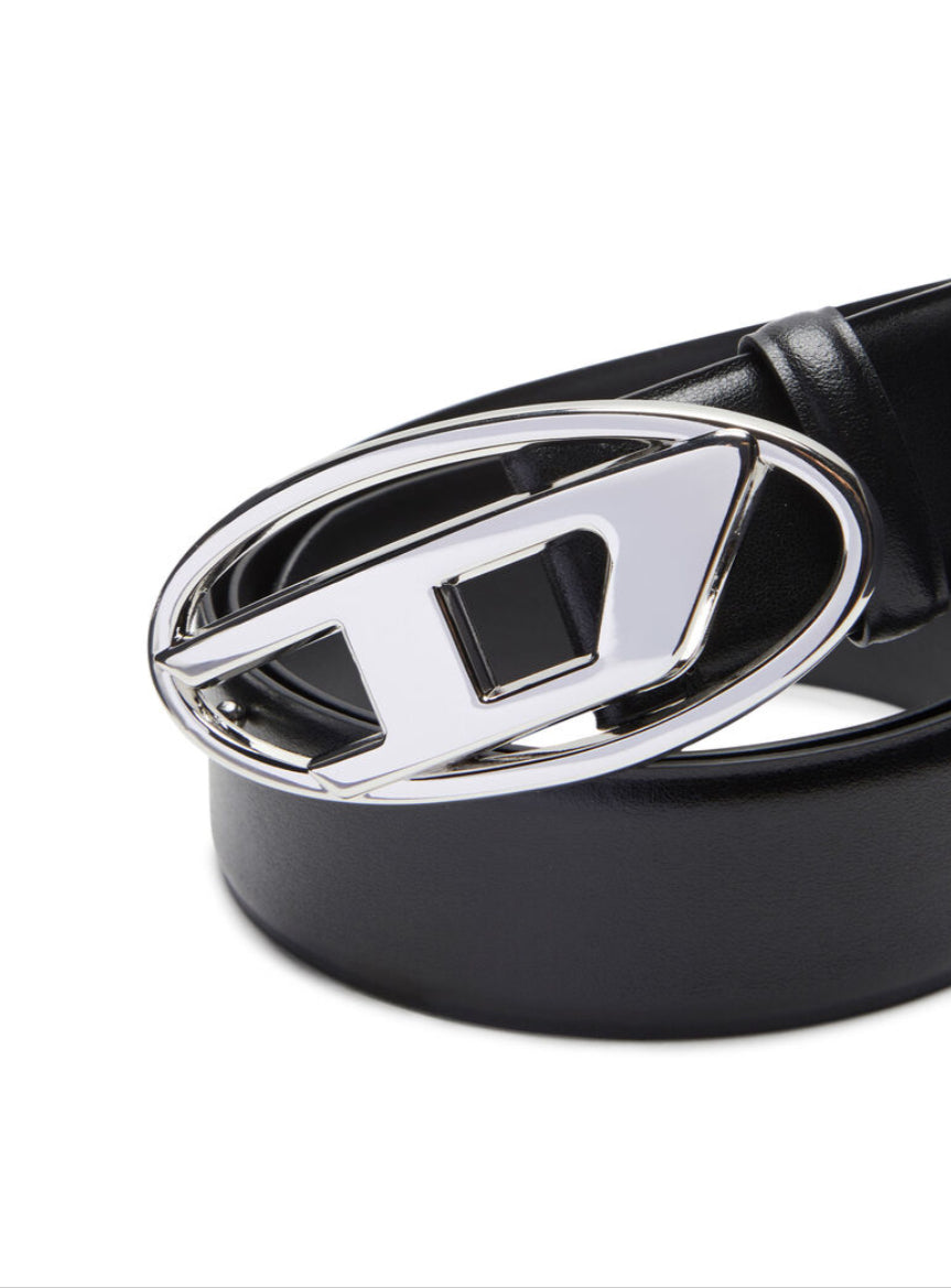 B-1dr Leather belt with Oval D buckle
