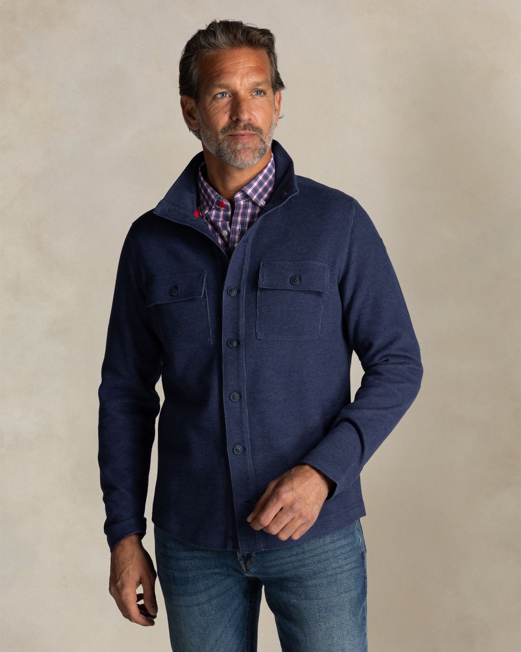 BLUE COTTON OVERSHIRT