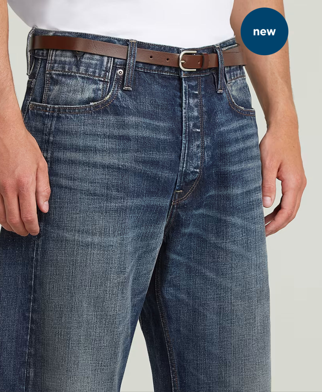 Thin Belt - Brown Metal