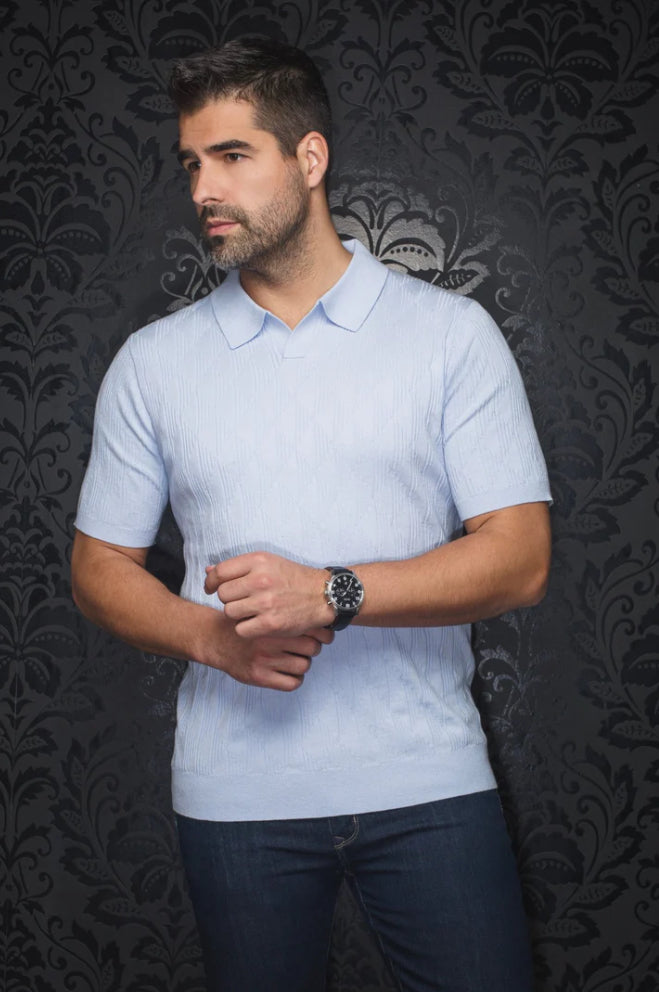 POLO TRICOT | LOWICK, LIGHT BLUE