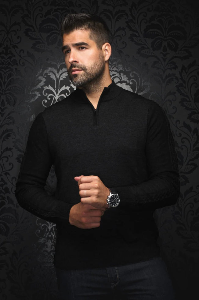 MESTA SWEATER MERINO WOOL , BLACK