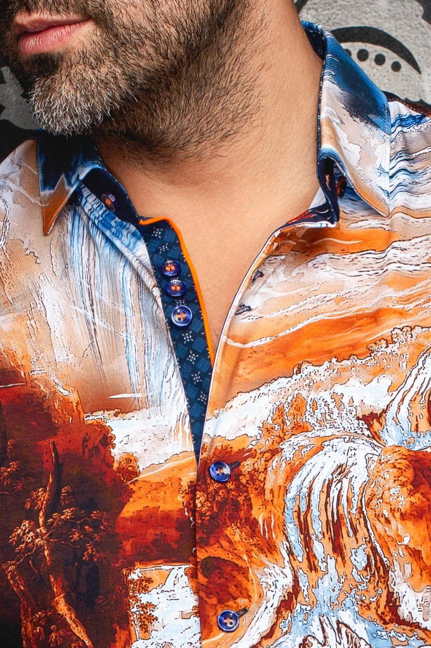 SHIRT | CASCADES, BLUE BROWN