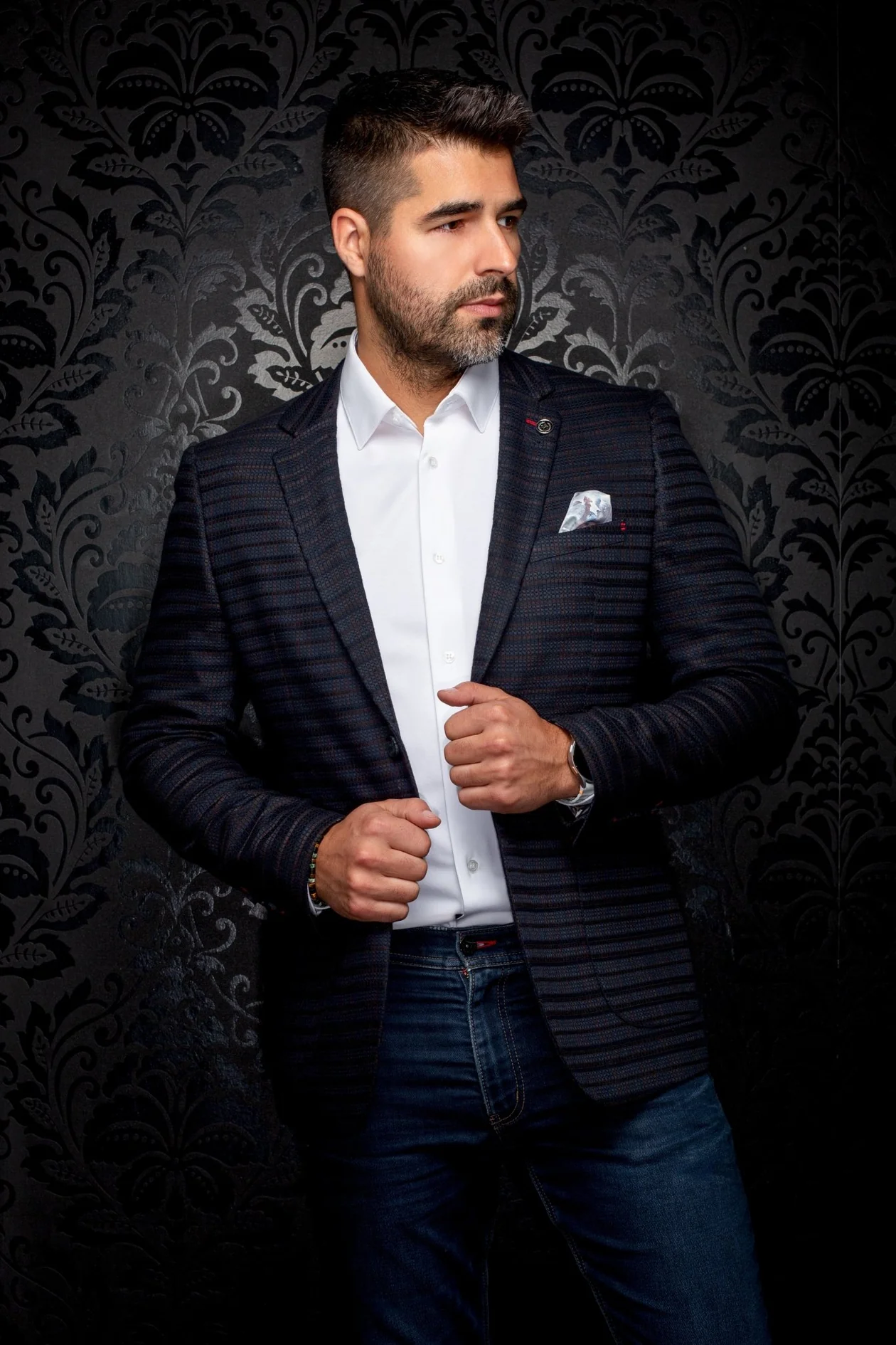 BLAZER | ELBA, NAVY BROWN