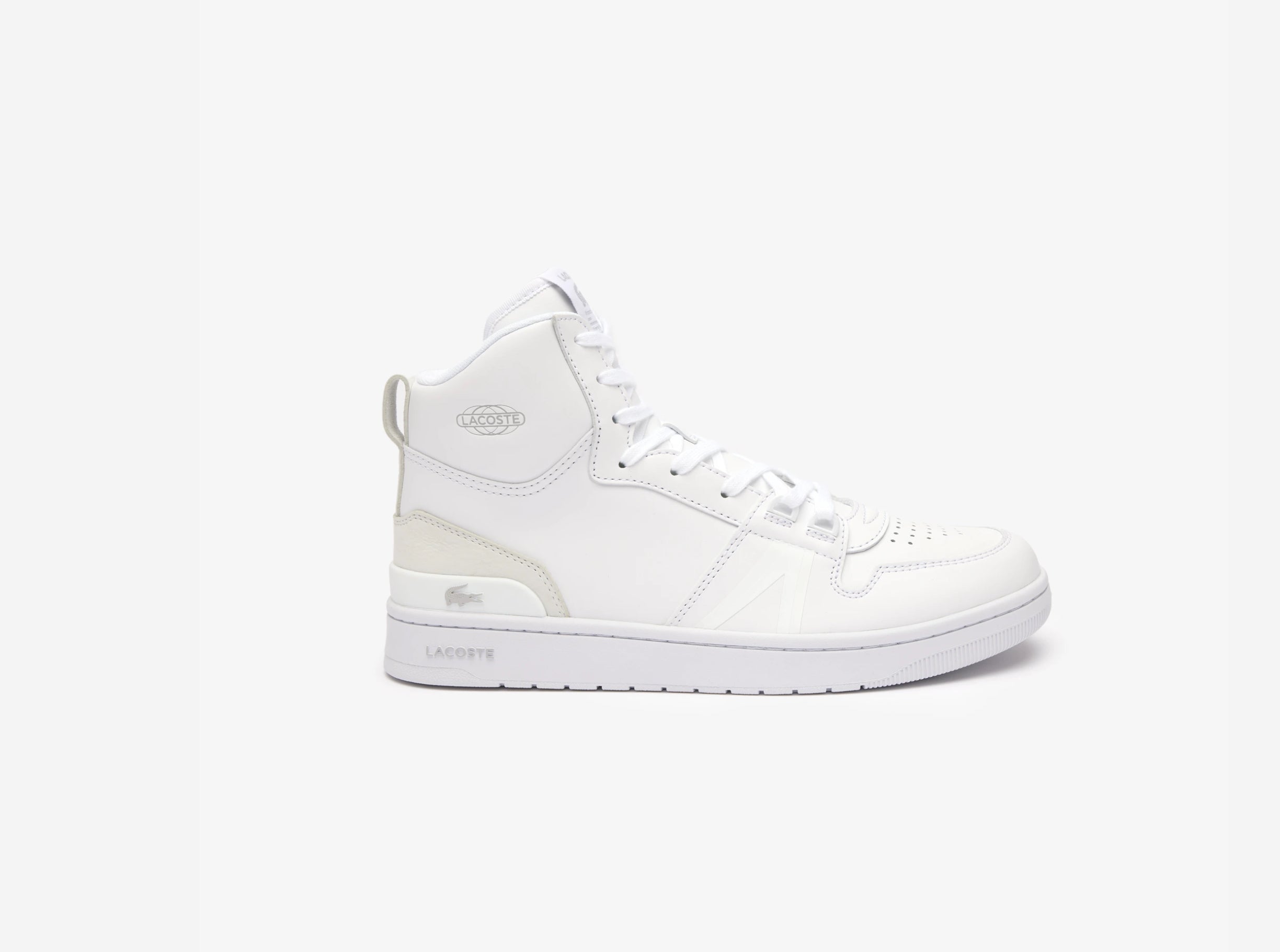High Top Leather Sneaker White/White
