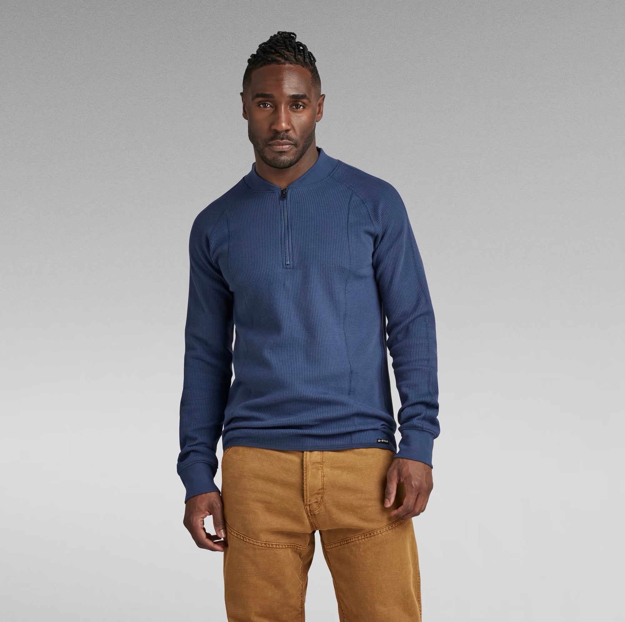 Jirgi Slim Half Zip Tweeter Rank Blue