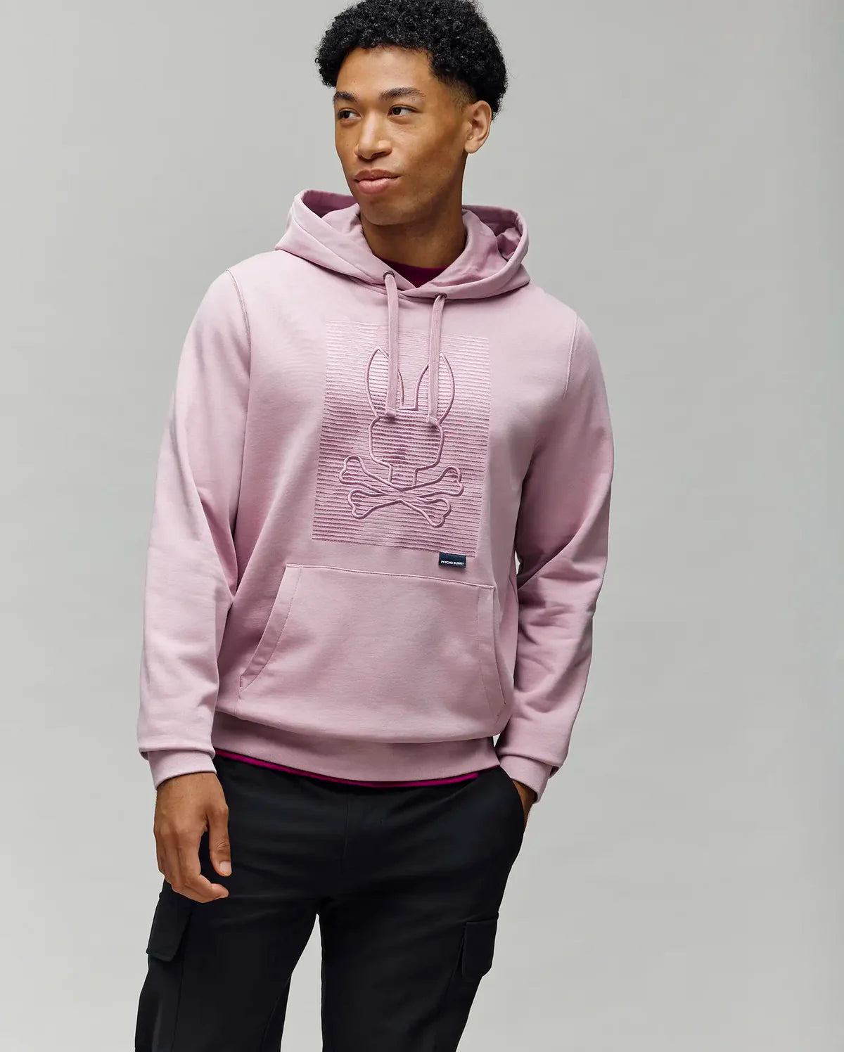 Mens grant hoodie - mauve shadows
