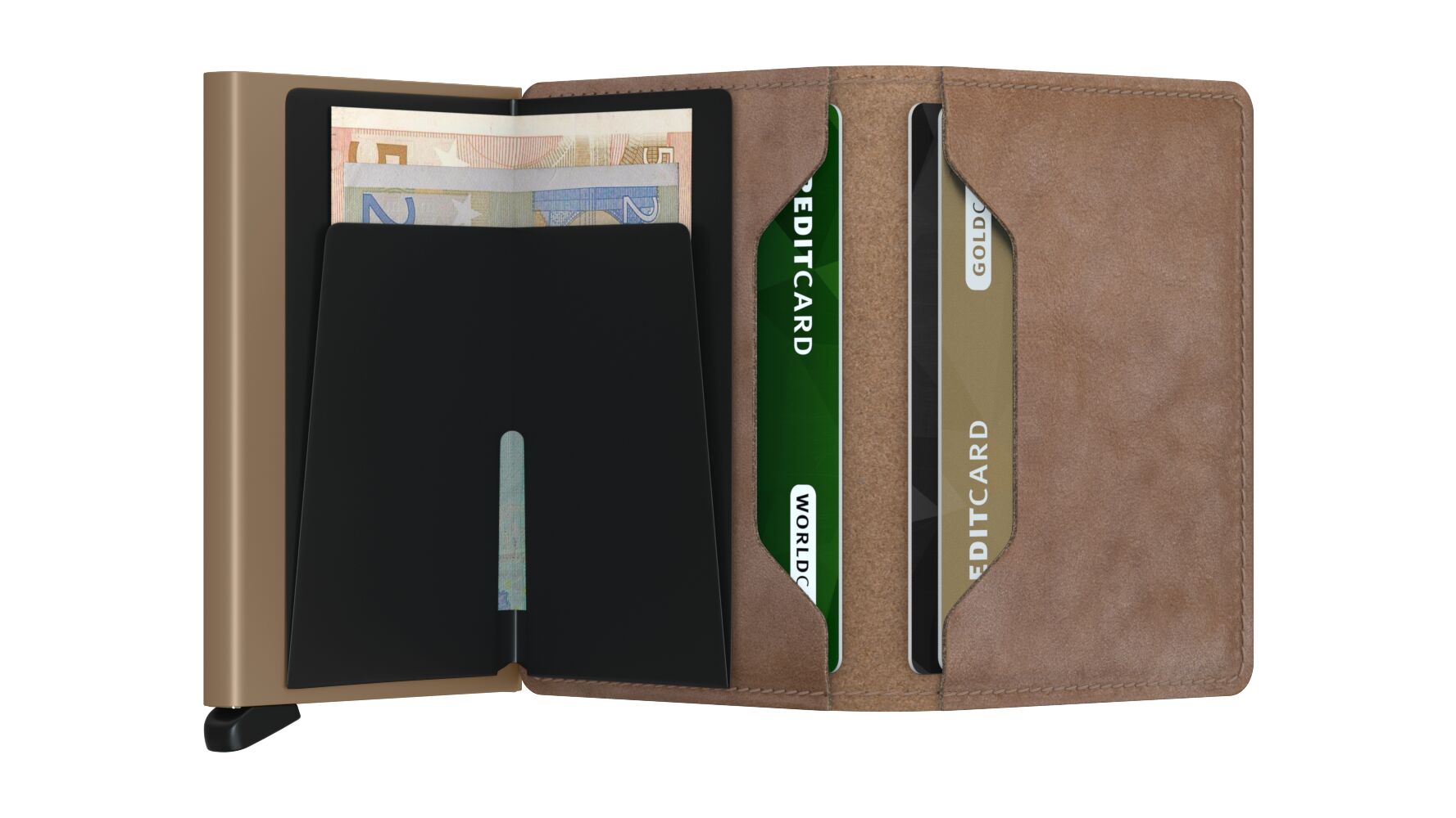Slimwallet Vintage Taupe RFID Secure