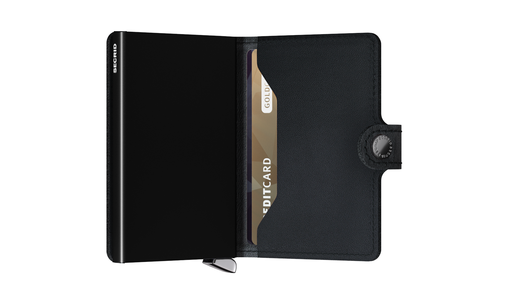 Premium Miniwallet Emboss Lines Black