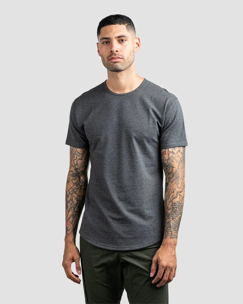 Drop-Cut: LUX - Dark Heather Grey