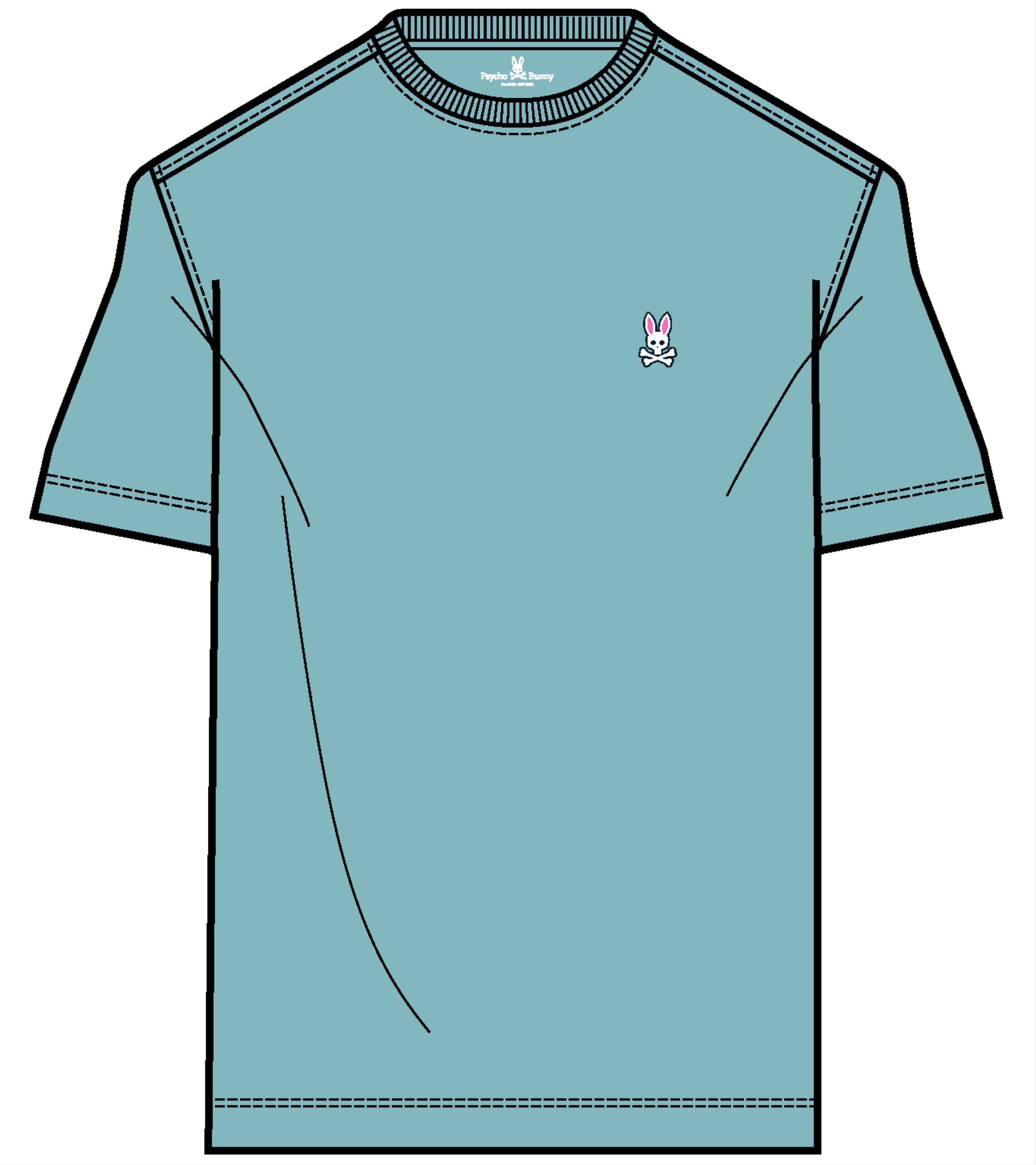 Mens Classic Crew Neck Tee - Aqua Haze