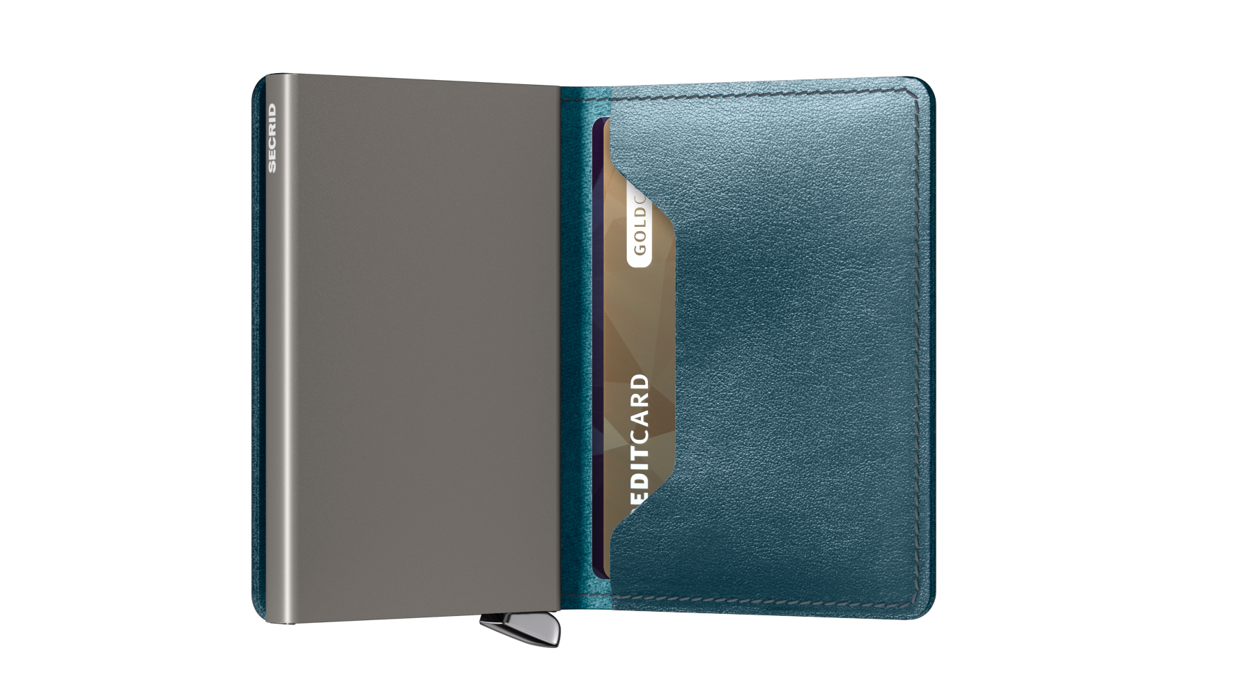 Premium Slimwallet Dusk Teal RFID Secure