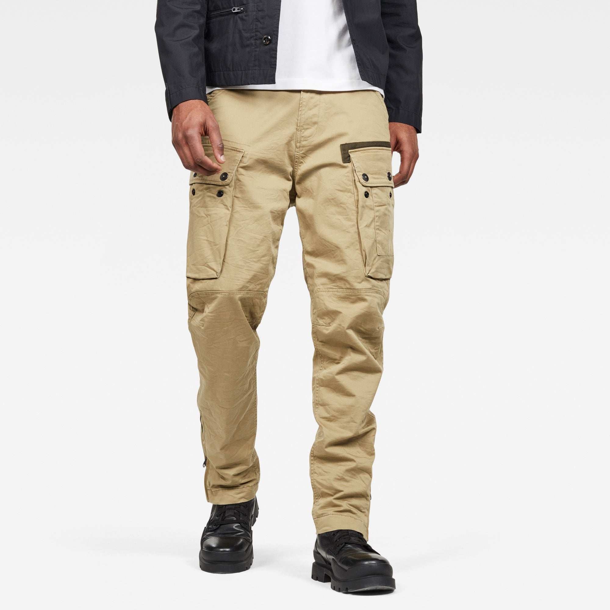 straight tapered cargo pants fresh army green