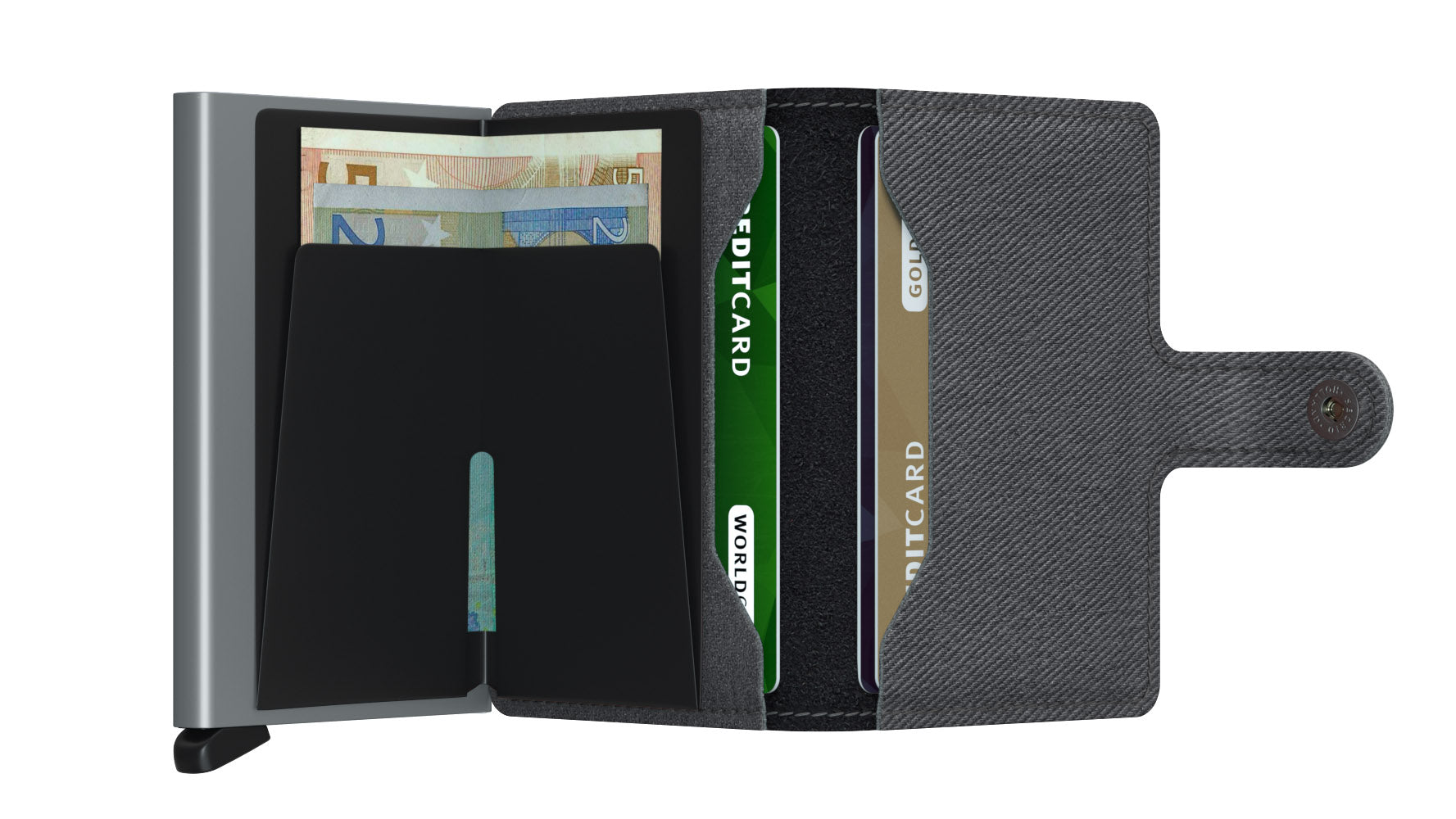 Miniwallet Twist Grey/Grey RFID Secure