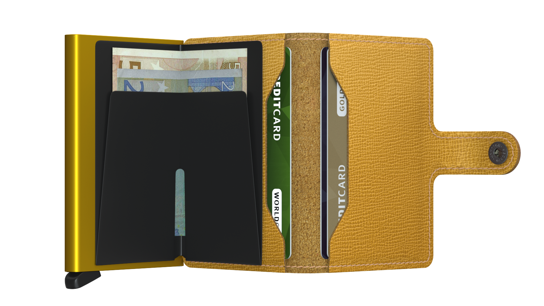 Miniwallet Crisple Ochre RFID Secure