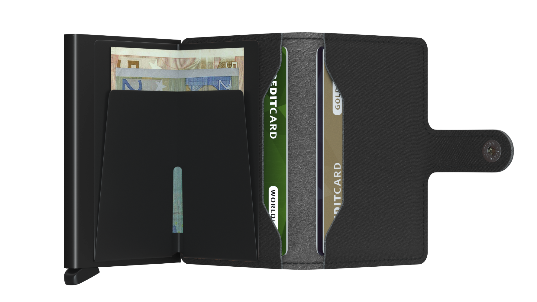 Miniwallet Vegan Yard Black-RFID Secure