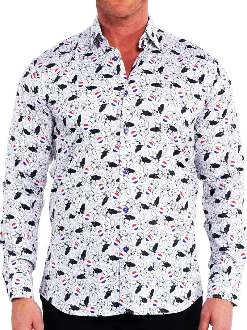 Fibonacci Frenchie Dog White