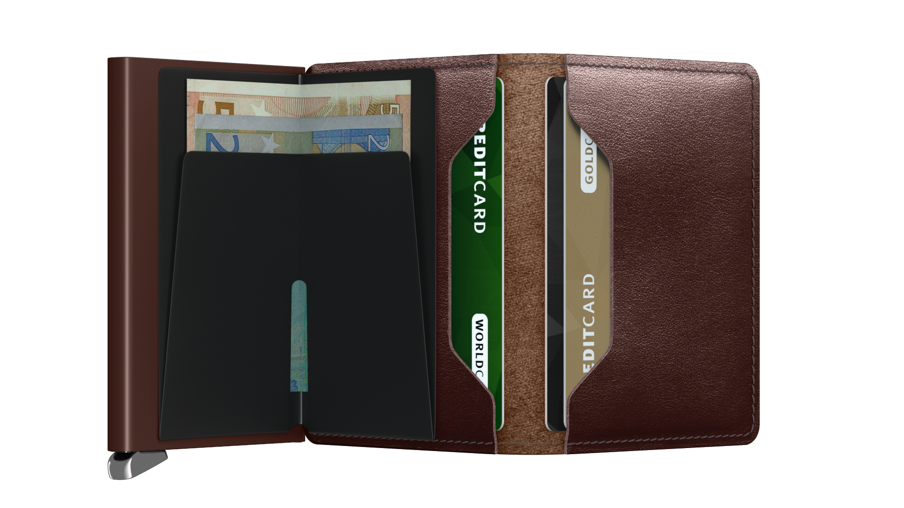 Premium Slimwallet Dusk Dark Brown RFID Secure