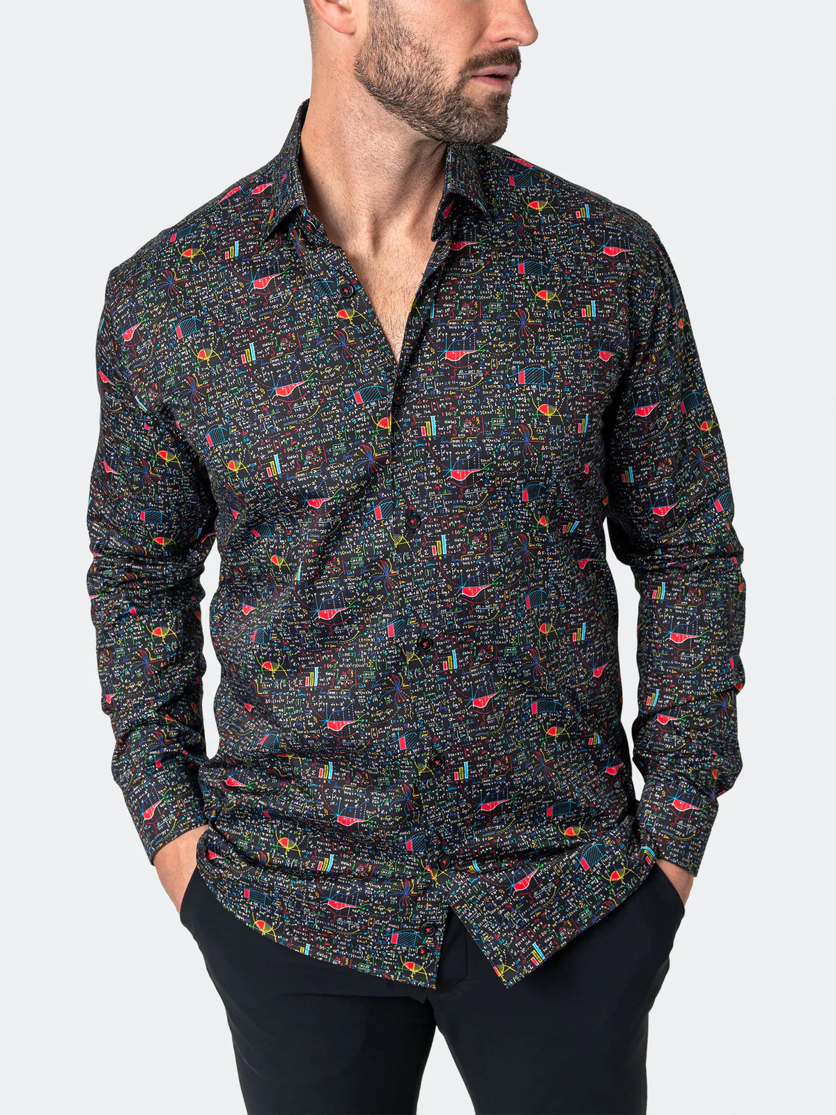 Fibonacci Shirt Black Math Print
