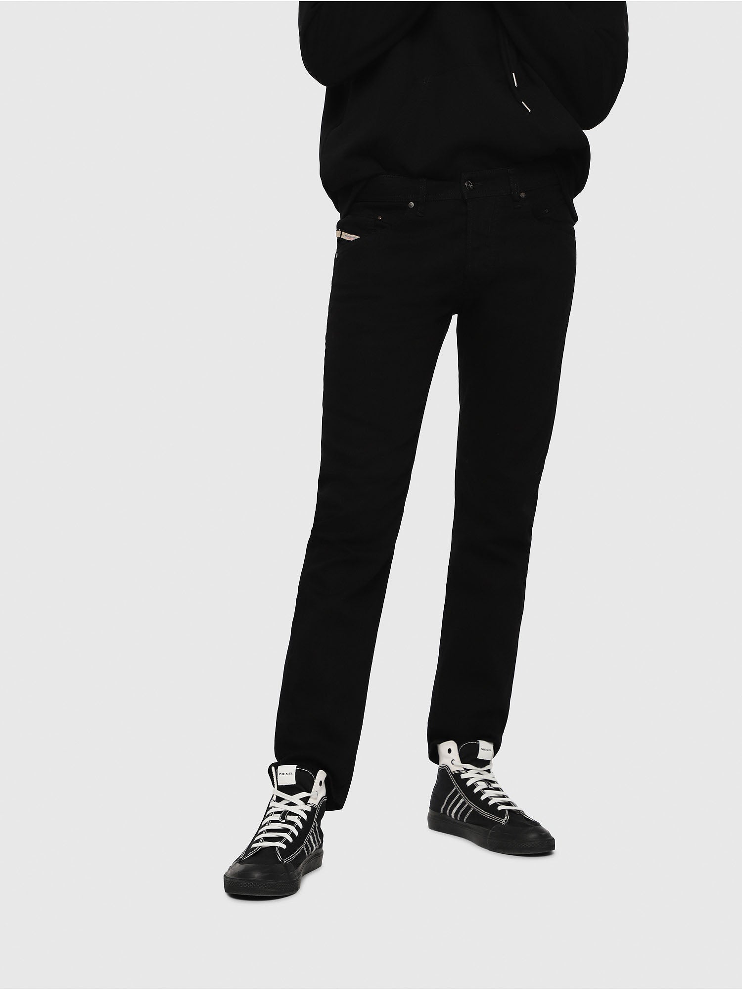 Belther 0886Z stretch regular slim-tapered Jeans Black