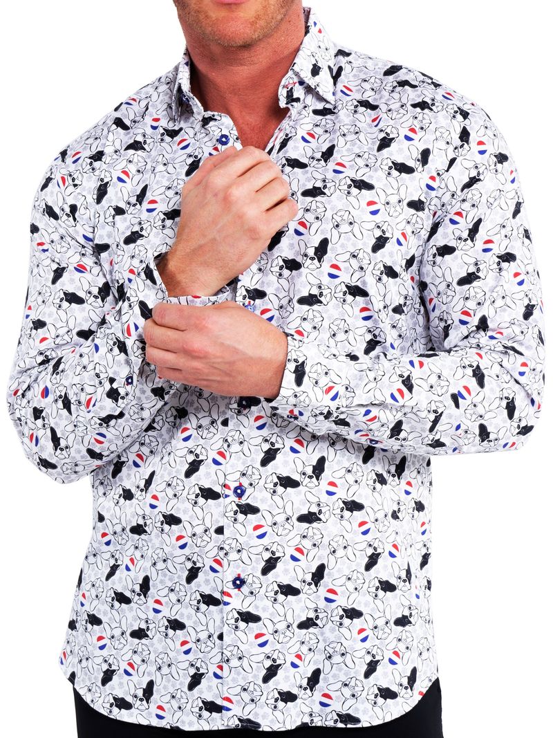 Fibonacci Frenchie Dog White