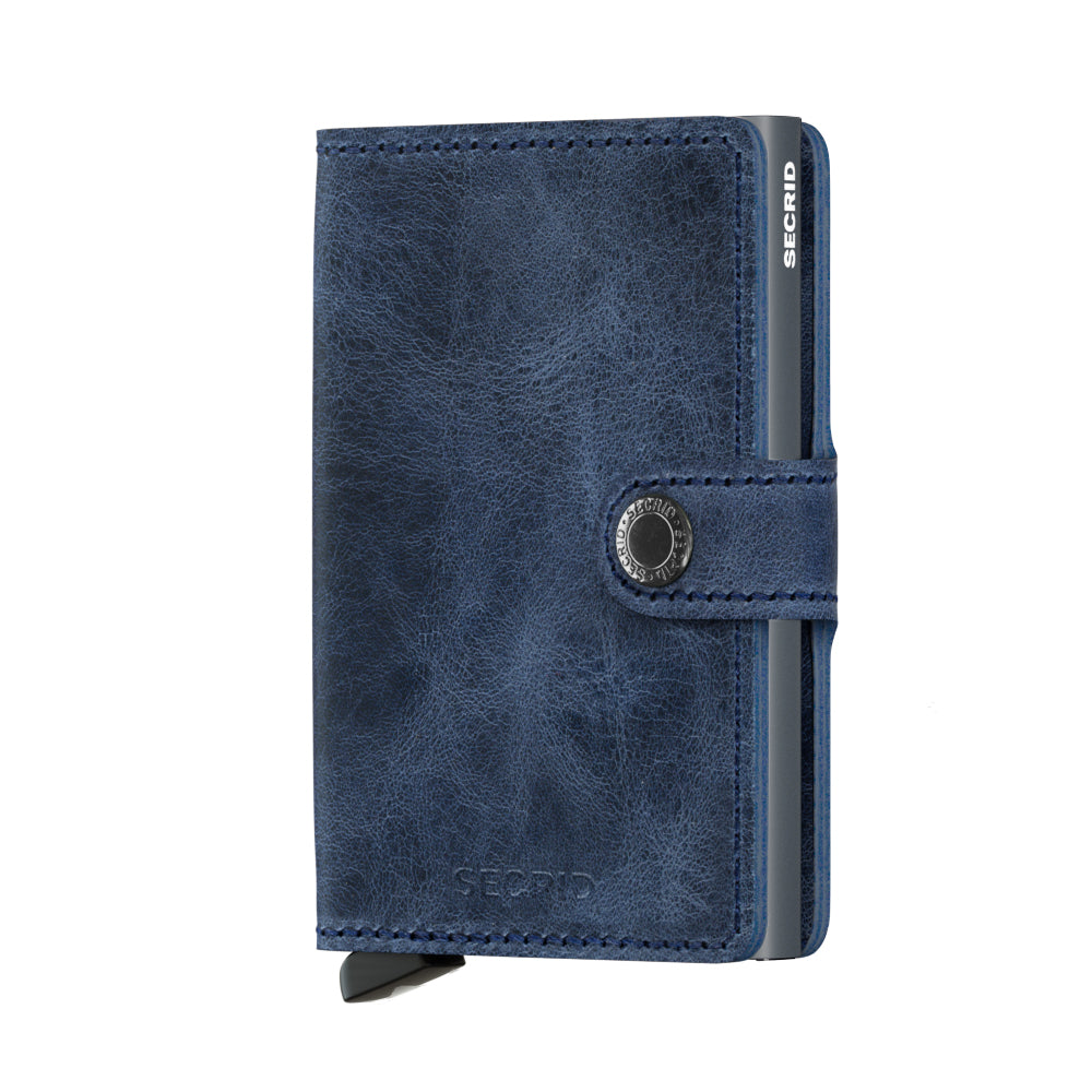 Miniwallet Vintage Blue RFID Secure