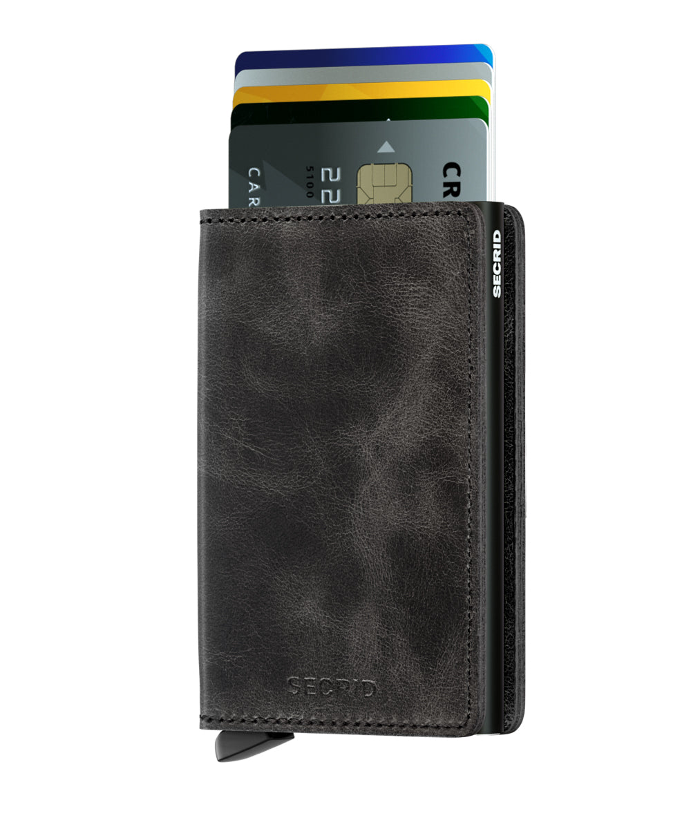 Slimwallet Vintage Black RFID Secure