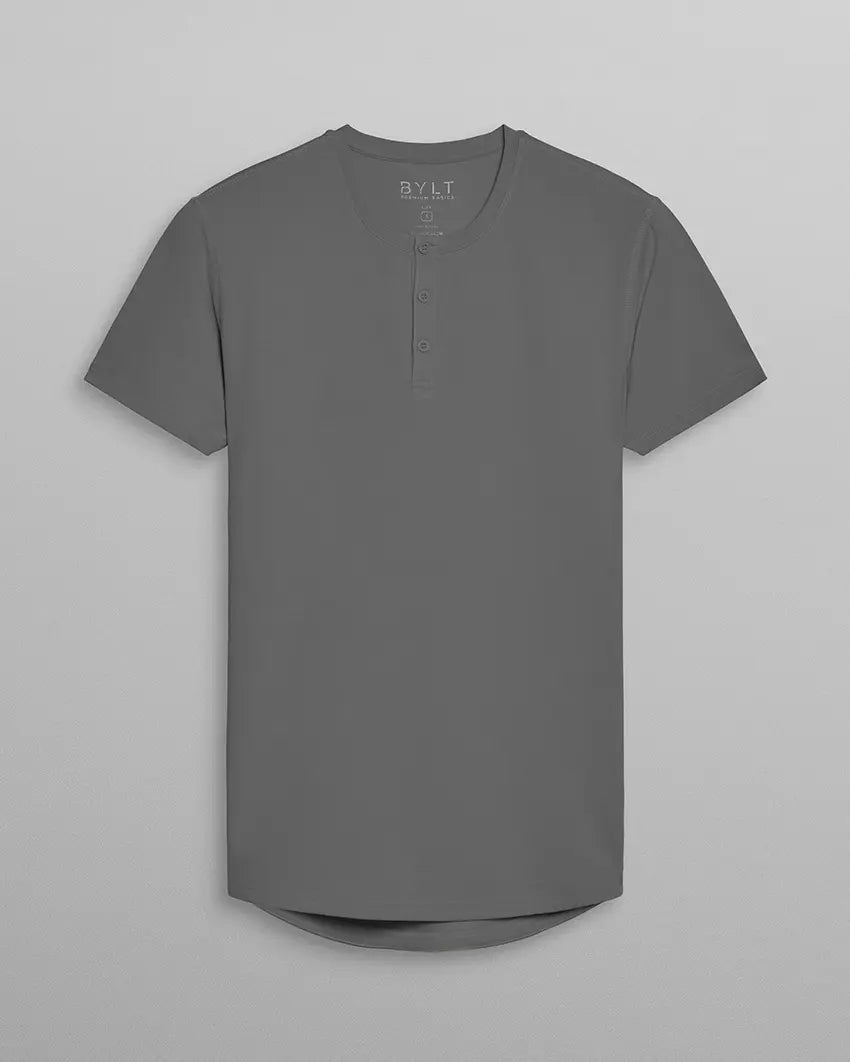 Henley Drop-Cut: LUX - Charcoal