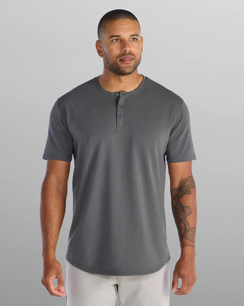 Henley Drop-Cut: LUX - Charcoal