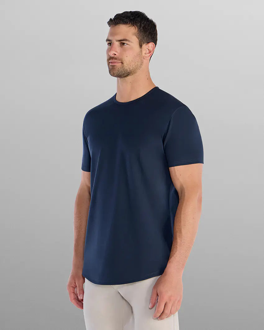 Everyday Short Sleeve Drop-Cut - Navy