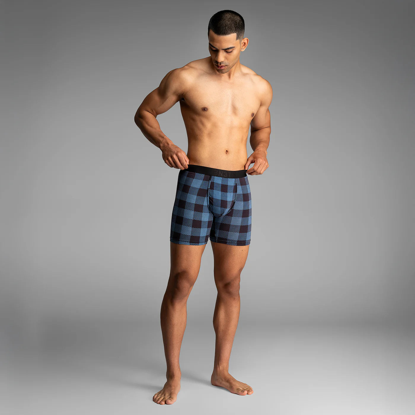 Classic Icon Boxer Brief  - Buffalo Check Fog