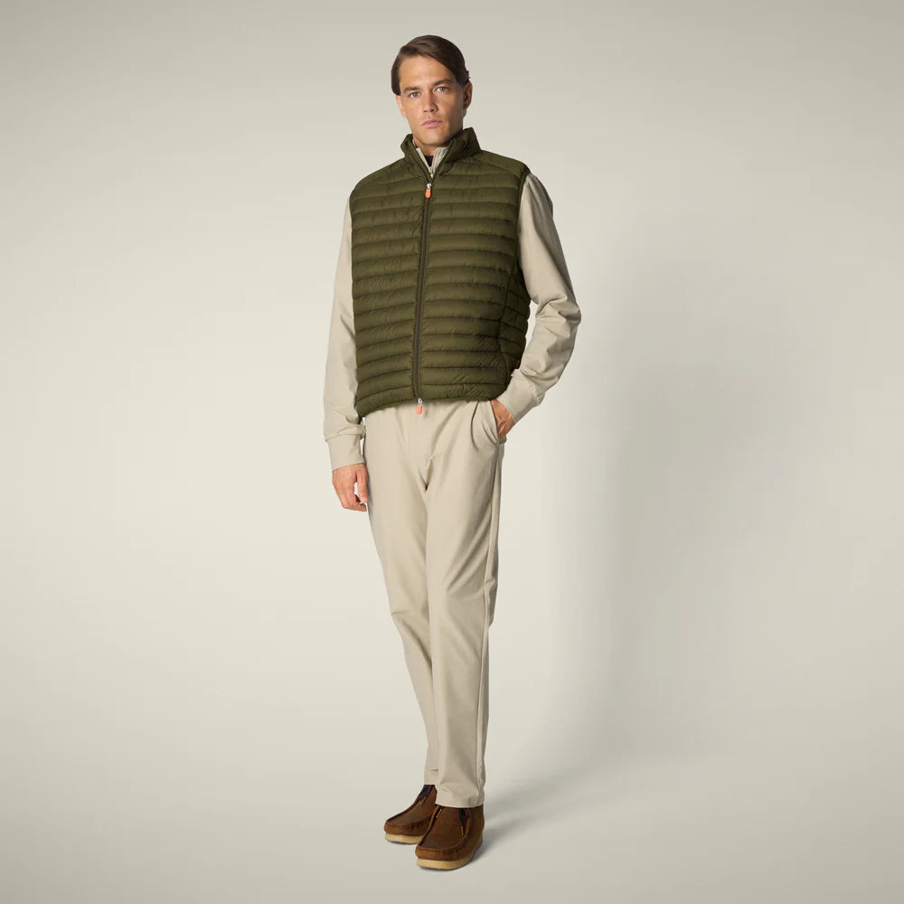 Men's Puffer Vest mod. Adam - DUSTY OLIVE