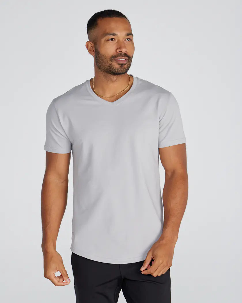Drop-Cut V-Neck: LUX - Storm