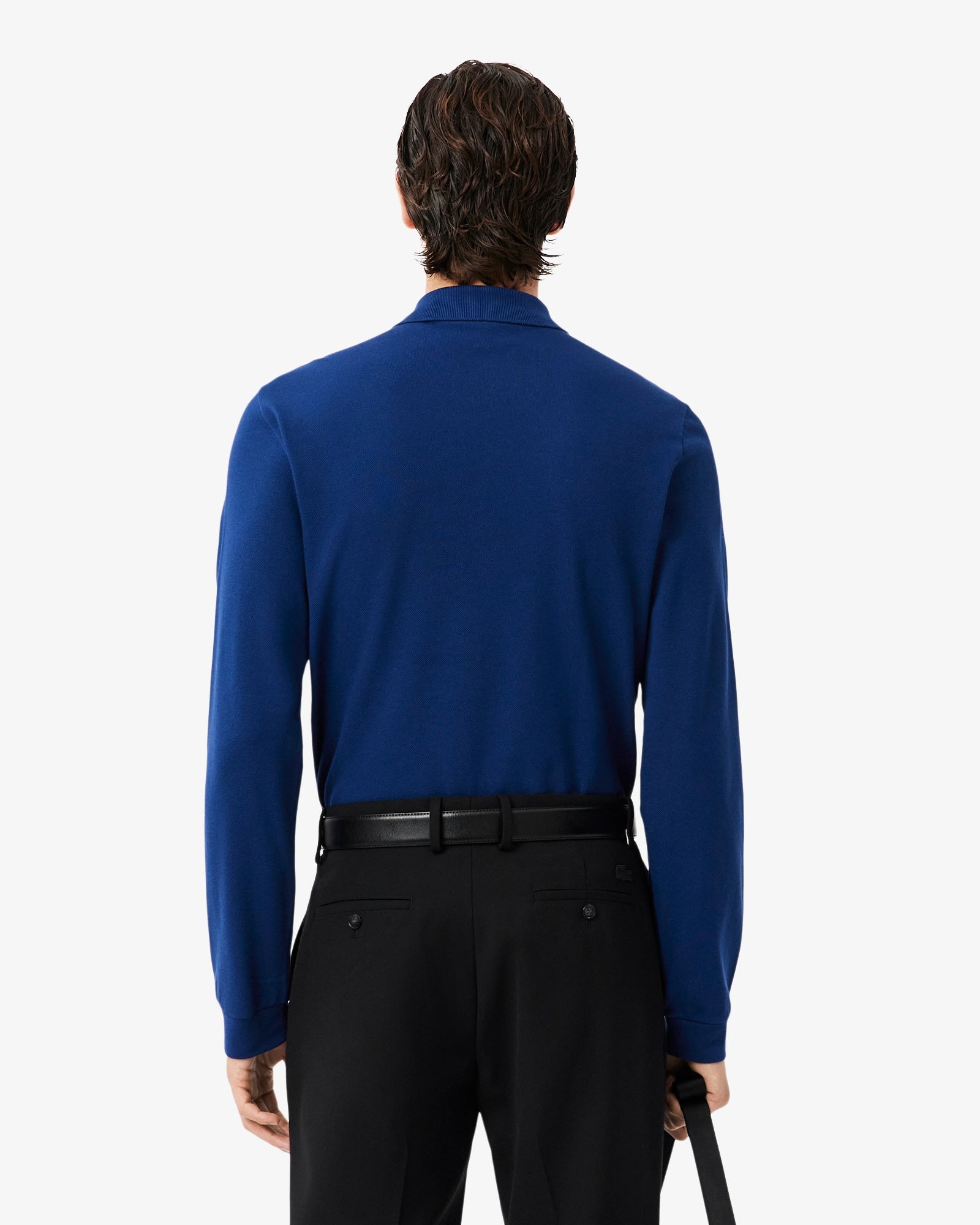 Men's Classic Fit Long Sleeve L.12.12 Polo - Blue