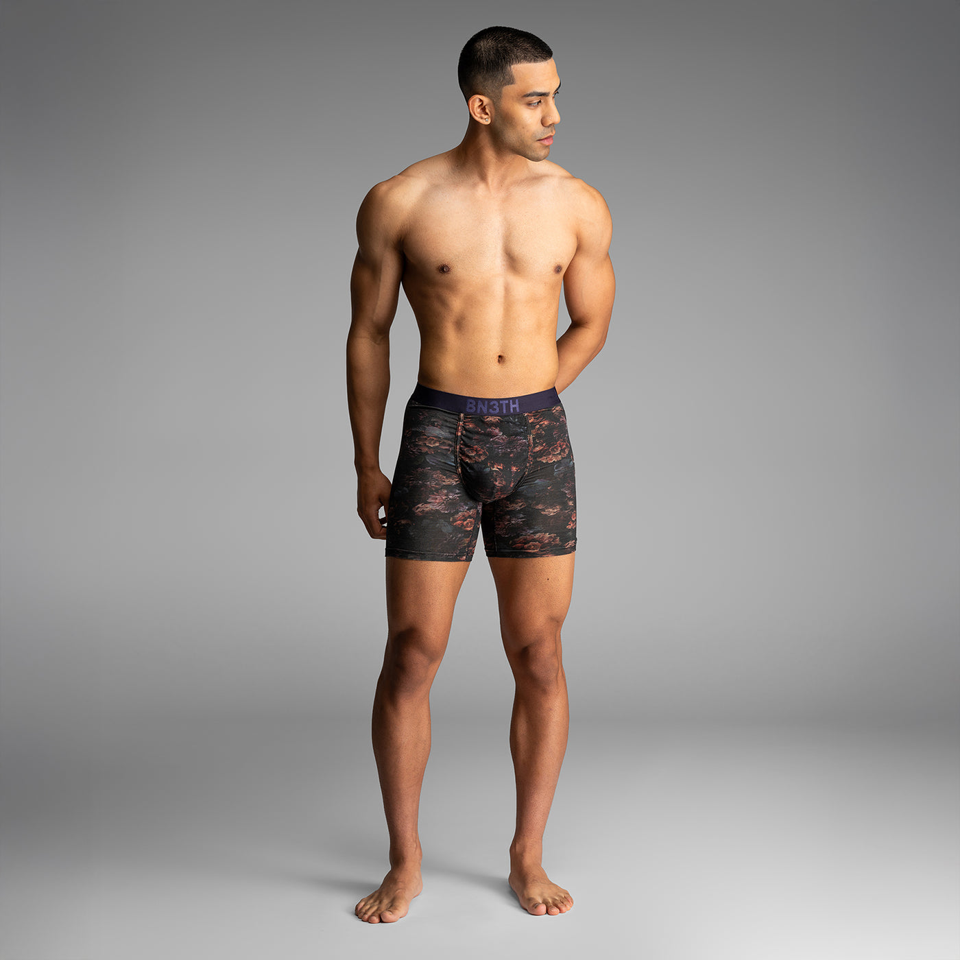 Classic Icon Boxer Brief Dark Floral - Dark Navy