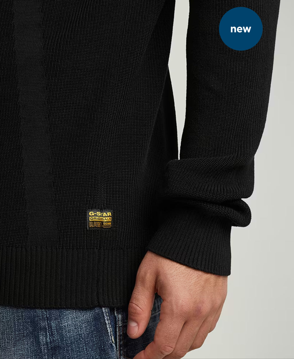 Structure Half Zip Knit - Black