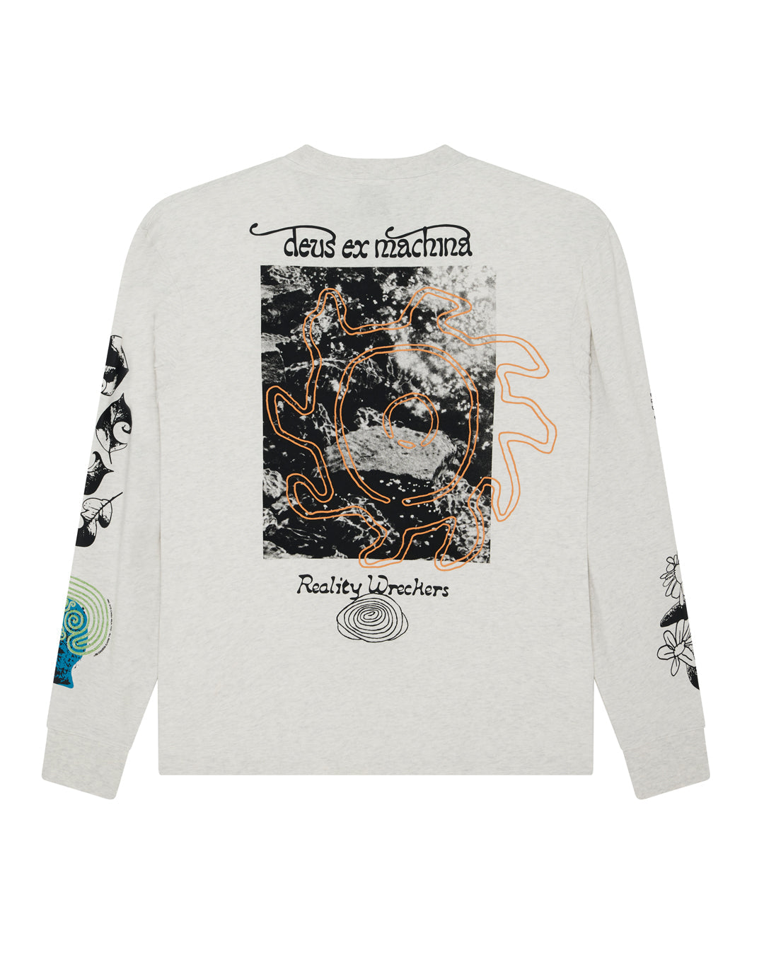 Migration Long Sleeve Tee - Light Grey Marle