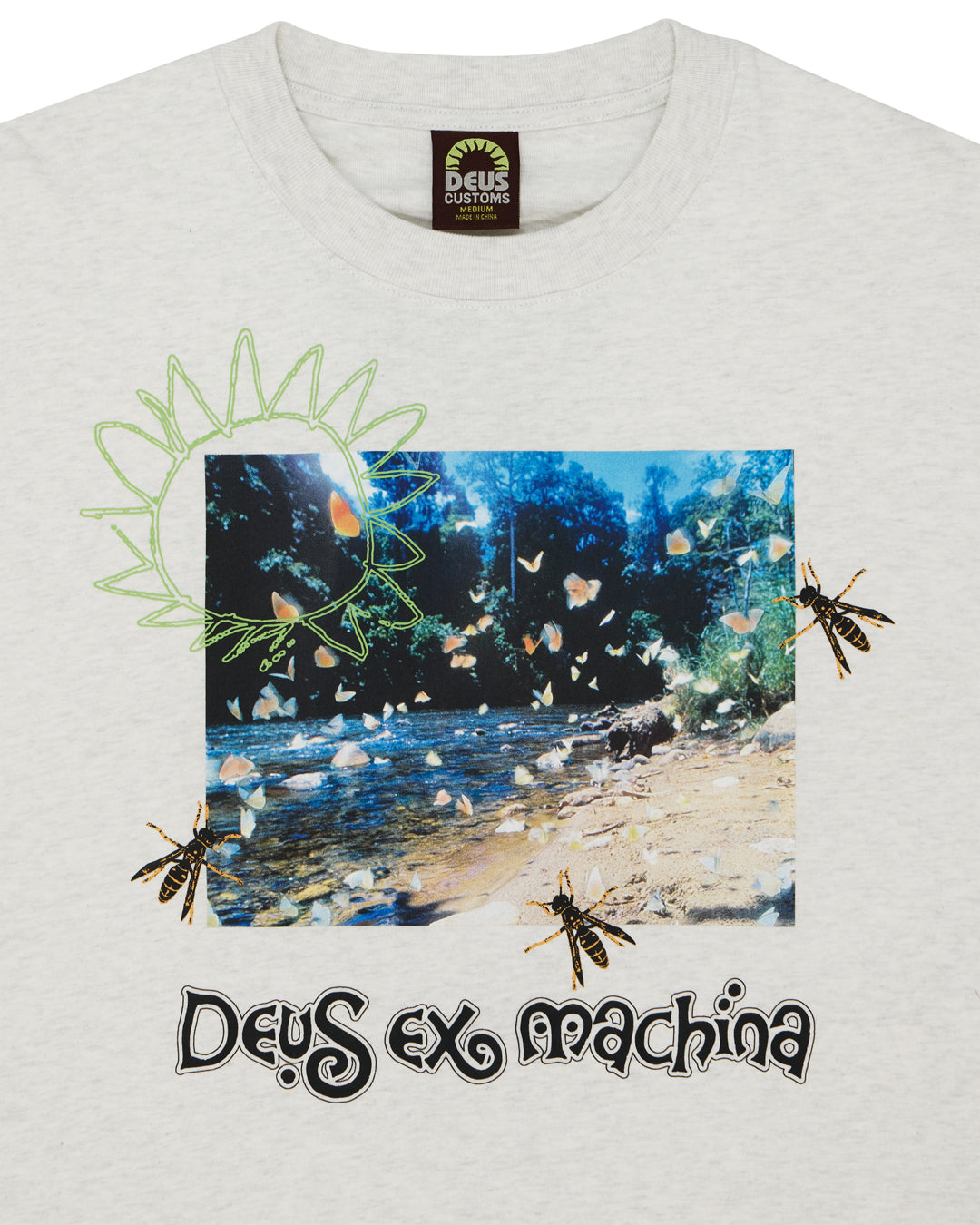 Migration Long Sleeve Tee - Light Grey Marle